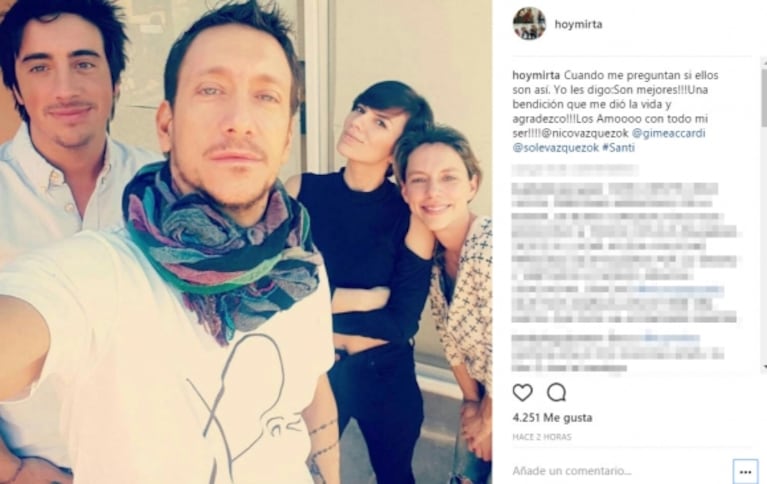 Emotivo mensaje de la madre de Nico Vázquez tras la conmovedora nota de su hijo recordando a Santiago: "Son una bendición que me dio la vida"