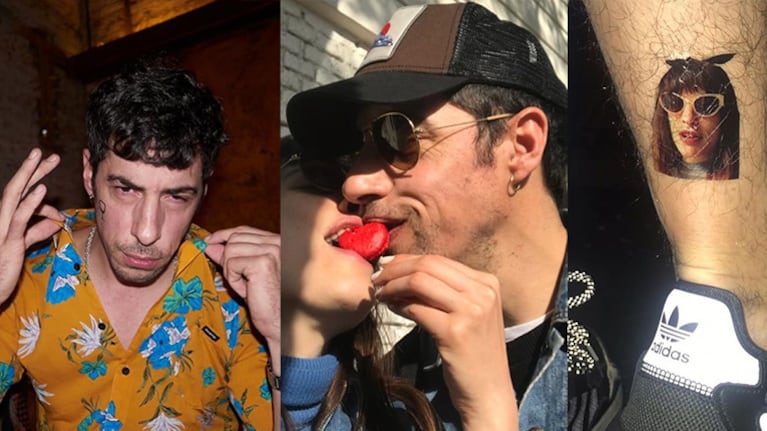 En el cumple de Katia, Esteban se tatuó "temporalmente".