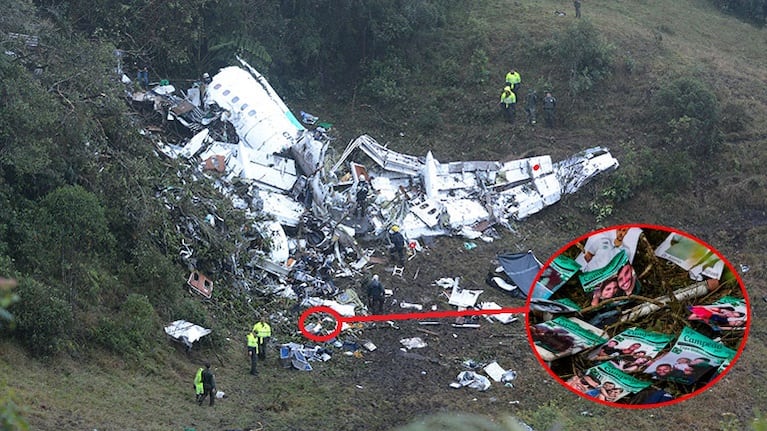 En el lugar del accidente se encontraron carteles que el utilero había preparado para los jugadores de Chapecoense.