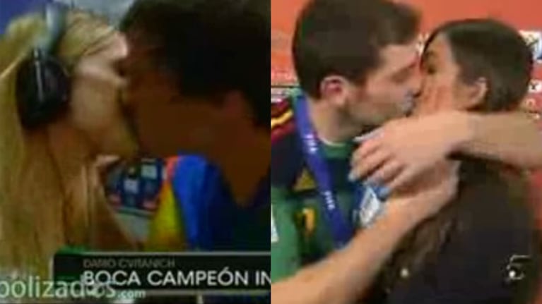 En España hablan del beso de Chechu Bonelli y Darío Cvitanich.