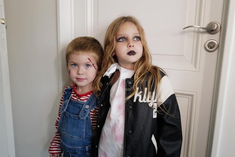 En fotos, China Suárez y sus hijos impactaron con sus disfraces para Halloween: sus originales looks