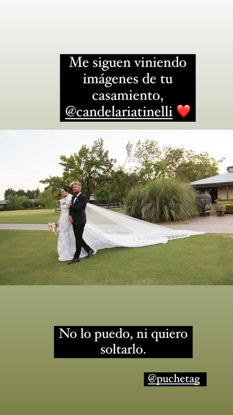 En fotos, el llanto de Marcelo Tinelli al ver a su hija Cande vestida de novia