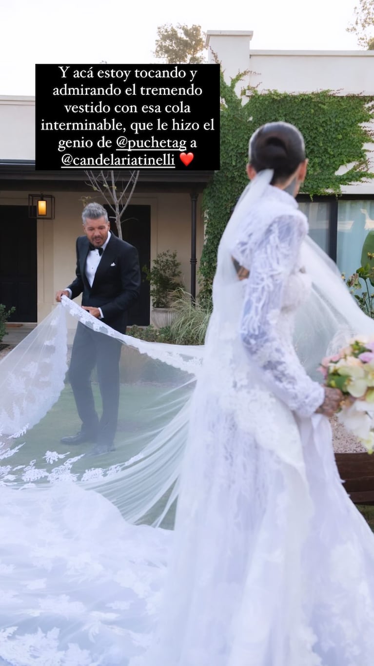 En fotos, el llanto de Marcelo Tinelli al ver a su hija Cande vestida de novia