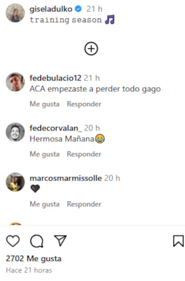 En Instagram fulminaron a Fernando Gago y apoyaron a Gisela Dulko. Foto: IG | giseladulko