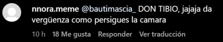 En Instagram liquidaron a Bautista por su defensa a Martín.