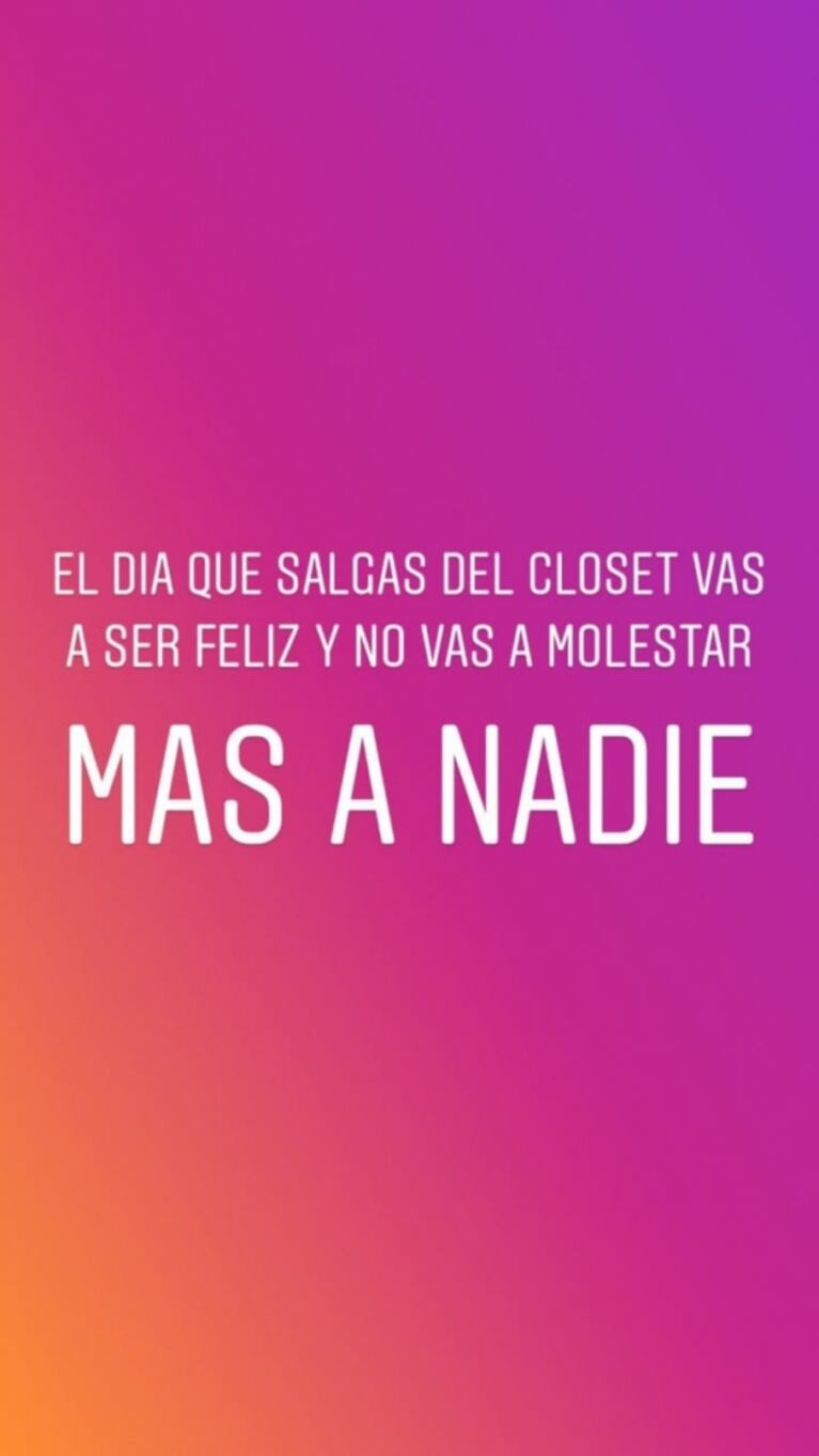 En pie de guerra con Redrado, la aclaración de Luli Salazar tras publicar "el día que salgas del clóset, vas a ser feliz"