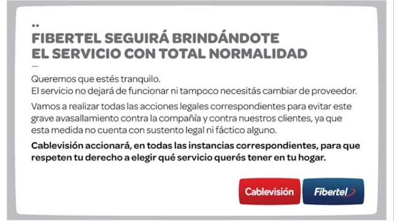 En redes sociales convocan a movilizaciones a favor de Fibertel