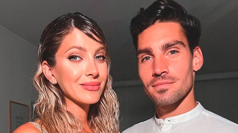 En ropa interior, Cande Ruggeri mostró su pancita de casi 9 meses de embarazo con su novio.