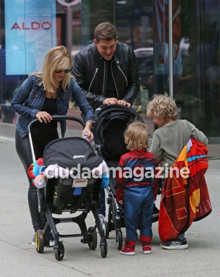 ¡En su mejor momento! El paseo familiar de Luisana Lopilato y Michael Bublé con sus tres hijos en Canadá