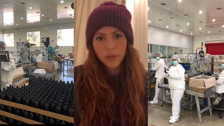 En un gesto solidario, la artista colombiana, cedió su fábrica para colaborar con el gobierno español.