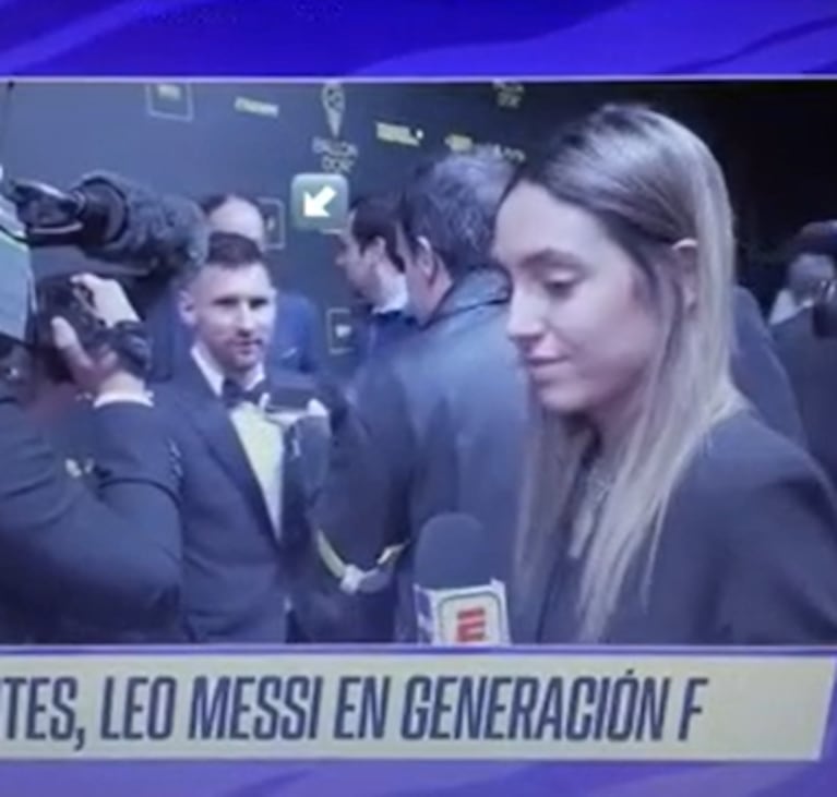 En video: Lionel Messi fue captado mirando con picardía a Sofi Martínez tras la gala del Balón de Oro 