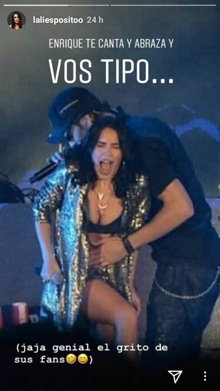 Enrique Iglesias y Lali Espósito, pura química en el multitudinario show de GEBA... ¡y una manito hot!