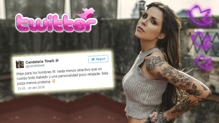 ¿Entendieron? El mensaje 2.0 de Cande Tinelli para los hombres 'fit'. Foto: Instagram