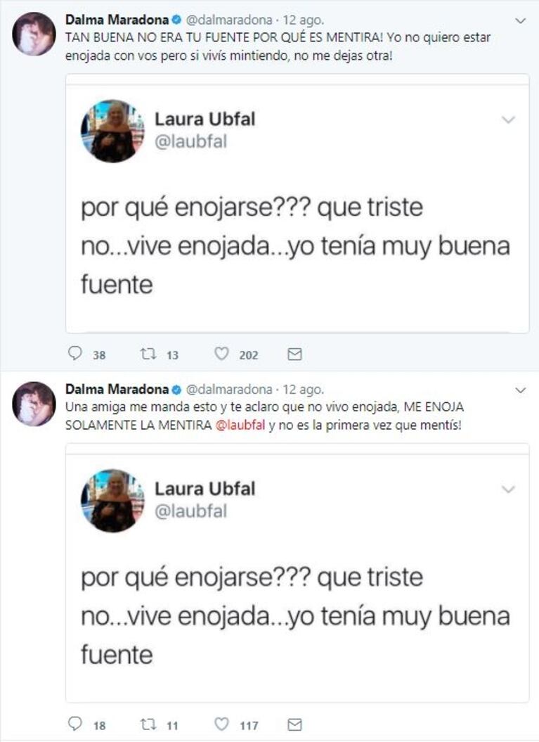 ¡Enterate el motivo! Dalma Maradona y su explosión de furia contra Laura Ubfal: "¡Mentís sin parar!"