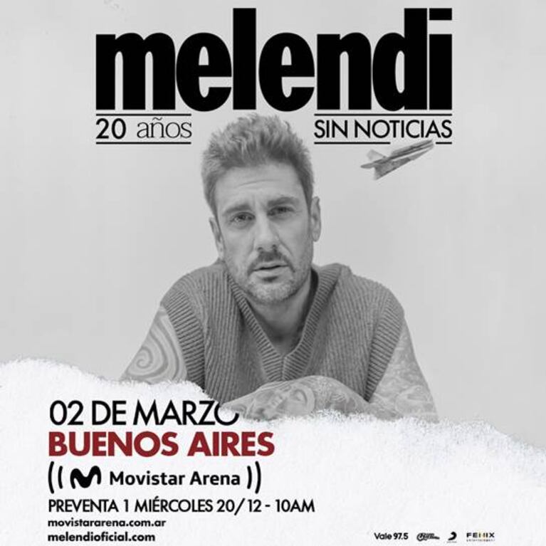 Entradas para Melendi en Argentina 2024: cuándo y cómo se ponen a la venta