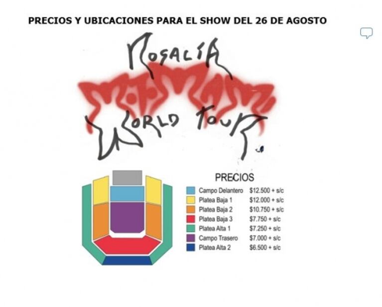 Entradas Rosalía en Argentina 2022: comenzó la venta, precios y ubicaciones