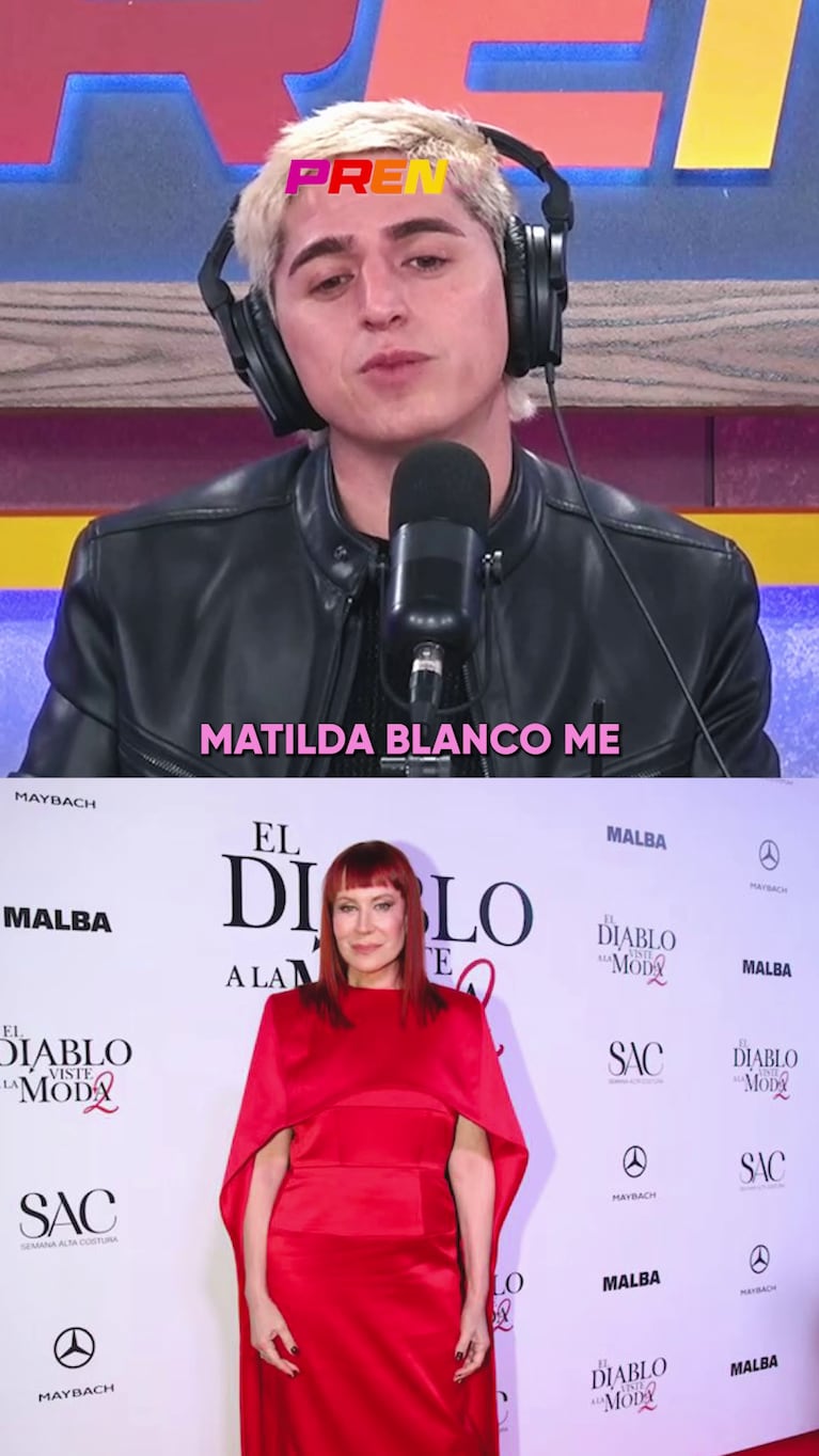 Enzo Aguilar habló de Matilda Blanco en el streaming Qué Tupé (Foto: captura de PRENDE).