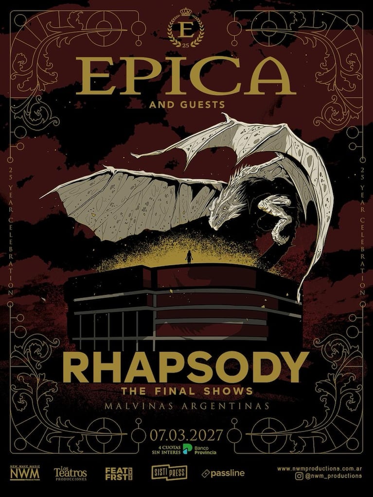 Epica y Rhapsody en Buenos Aires: histórico show de metal sinfónico en el Estadio Malvinas Argentinas
