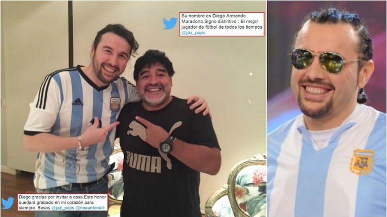 Ergün Demir y Maradona, juntos (Fotos: Twitter y Web)