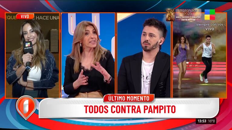 Escándalo en Intrusos: Lourdes Sánchez le pasó factura a Pampito, él se defendió ¡y se pelearon todos!