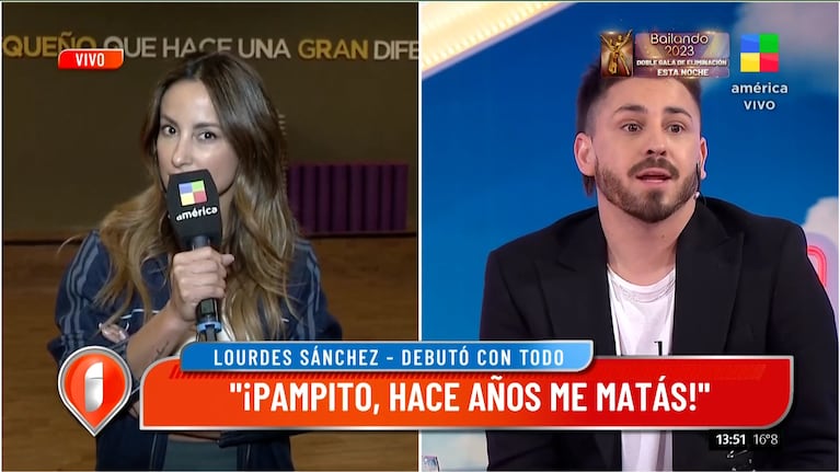 Escándalo en Intrusos: Lourdes Sánchez le pasó factura a Pampito, él se defendió ¡y se pelearon todos!