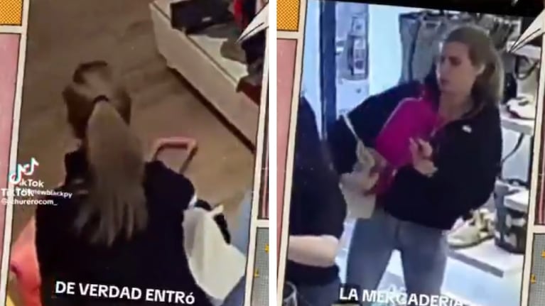 Escándalo en Paraguay: acusan a la pareja de un jugador de fútbol de robar ropa. Crédito: Captura de video.