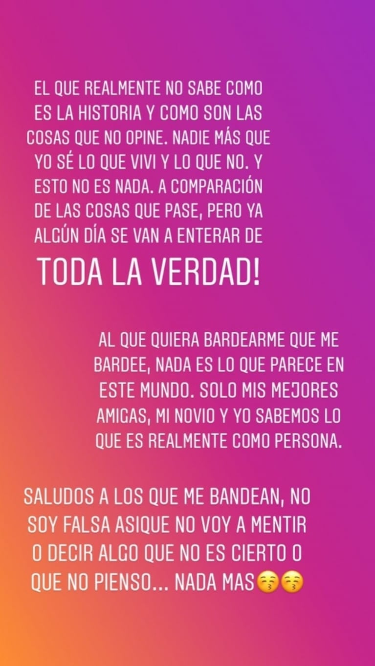 Escandalosos mensajes de Morena Rial contra su papá: "Solamente ama a sus gatos, pero después así le pagan"