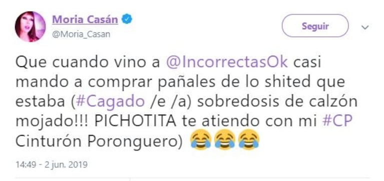 Escandalosos tweets de Moria Casán tras el polémico comentario de Malena Pichot: "¿Tenés canas o te sometés a la tortura de teñirte como todas las sometidas?"