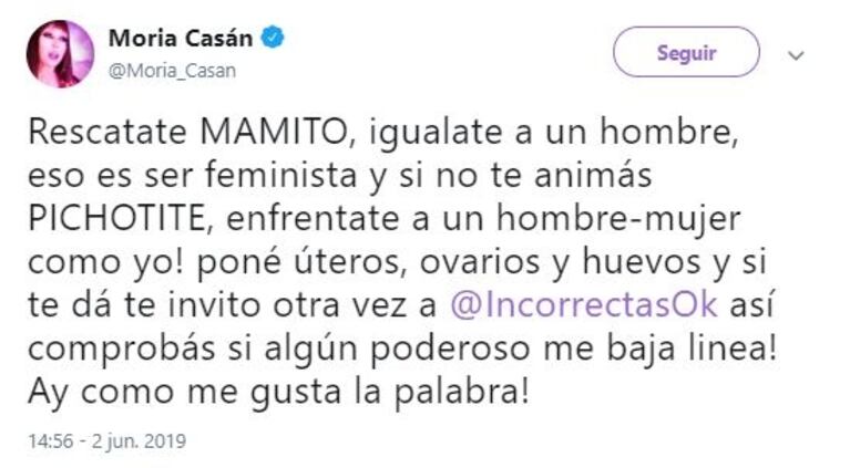 Escandalosos tweets de Moria Casán tras el polémico comentario de Malena Pichot: "¿Tenés canas o te sometés a la tortura de teñirte como todas las sometidas?"