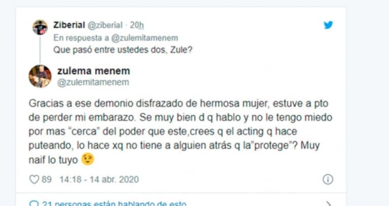 Escandalosos tweets de Zulemita Menem contra Viviana Canosa: "Por ese demonio casi pierdo un embarazo"