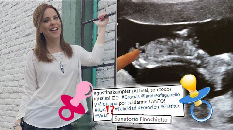 ¿Escarpines rosas o celestes? Agustina Kämpfer reveló el sexo de su bebé: va a tener…