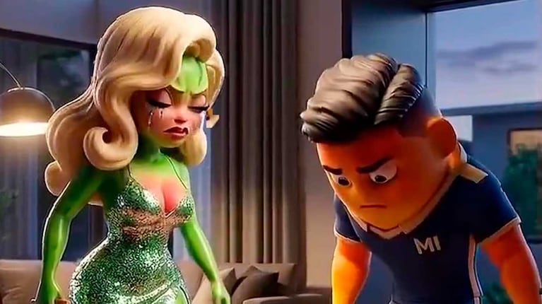 Escena de la frutinovela del Wandagate (Foto: Twitter @lachicabartt)