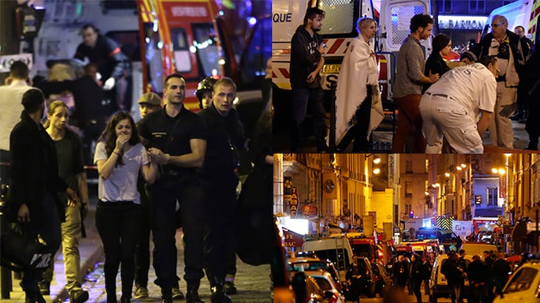Escenas dramáticas se vivieron en El Bataclan de París (Fotos: AFP). 