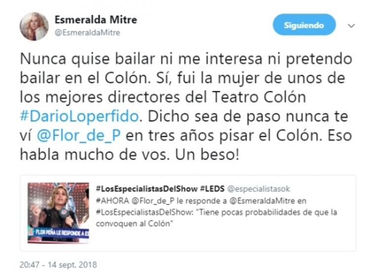 Esmeralda Mitre, filosísima con Laurita Fernández y Flor Peña tras su flojo debut en Bailando 2018