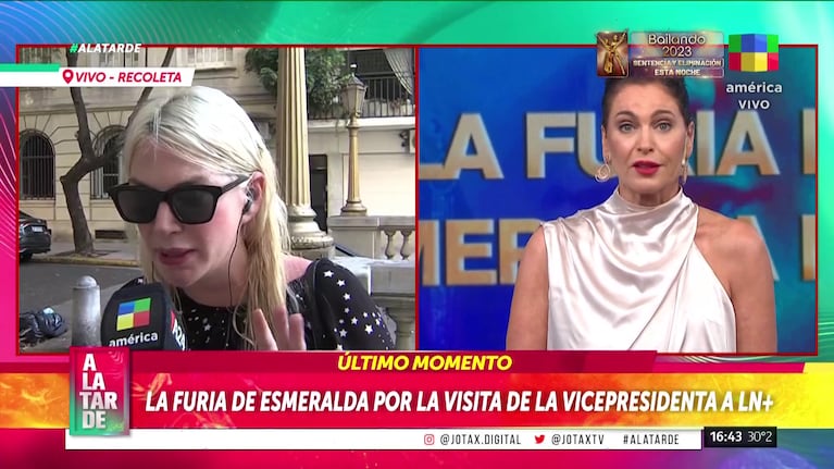 Esmeralda Mitre y Karina Mazzocco se cruzaron sin filtros en A la tarde.