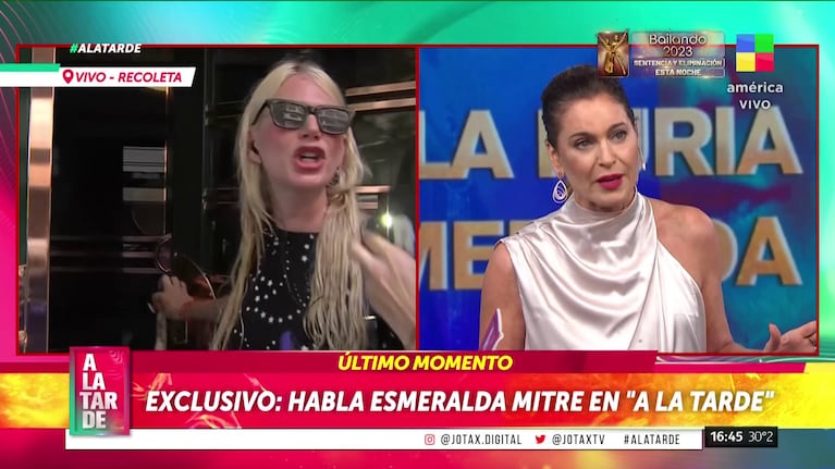 Esmeralda Mitre y Karina Mazzocco se cruzaron sin filtros en A la tarde.