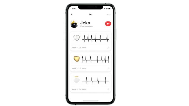 Esta app te permite guardar el latido del corazón de tus seres queridos