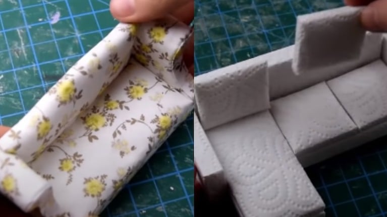 Esta artista se hace popular en redes sociales fabricando muebles realistas en miniatura