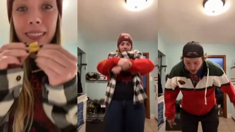 Esta joven usa tirabuzones de pasta para gastarle una broma a su novio