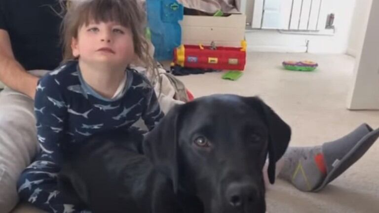 Esta niña de 9 años solo sabía decir mamá hasta que conoció a Luna, el perro de terapia