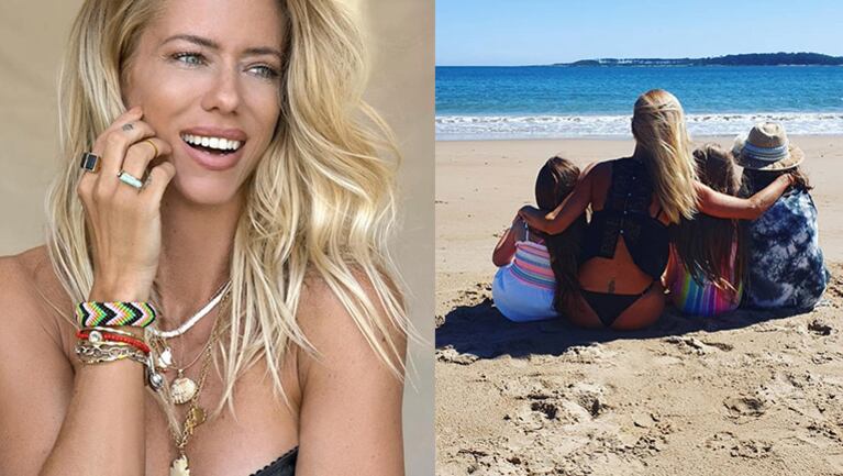 Esta vez sí Nicole pudo viajar a Punta del Este con sus hijas.