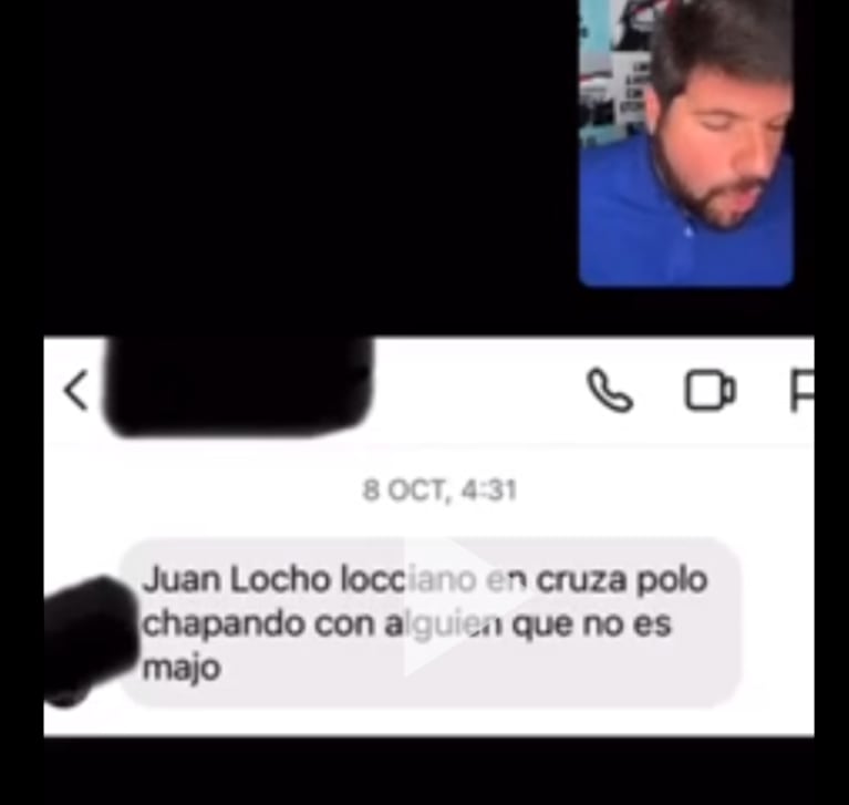 “Estaba chapando con una chica”: se filtró por qué se separaron Locho Loccisano y Majo Martino