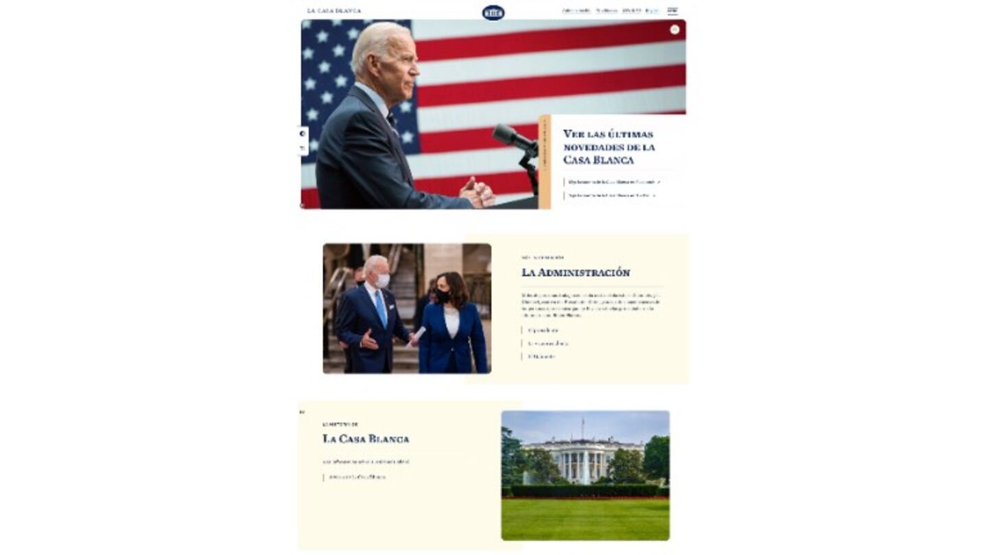 Estados Unidos: La Casa Blanca recupera el español en su página web