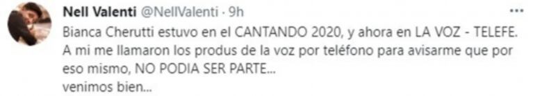 Estalló el escándalo por la participación de Bianca, la hija de Miguel Ángel Cherutti, en La Voz Argentina