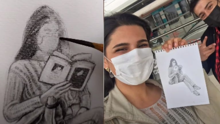 Este artista improvisa bocetos increíbles de desconocidos en la calle para después regalárselos