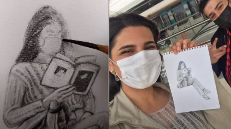 Este artista improvisa bocetos increíbles de desconocidos en la calle para después regalárselos