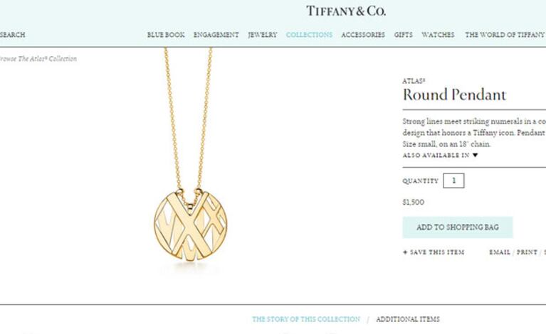 Este es el costoso colgante que le regaló Rial a Loly (Foto: Web). 