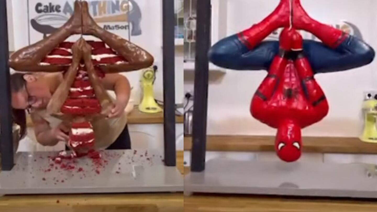 Este Spiderman del revés, aunque no lo parezca, es una torta