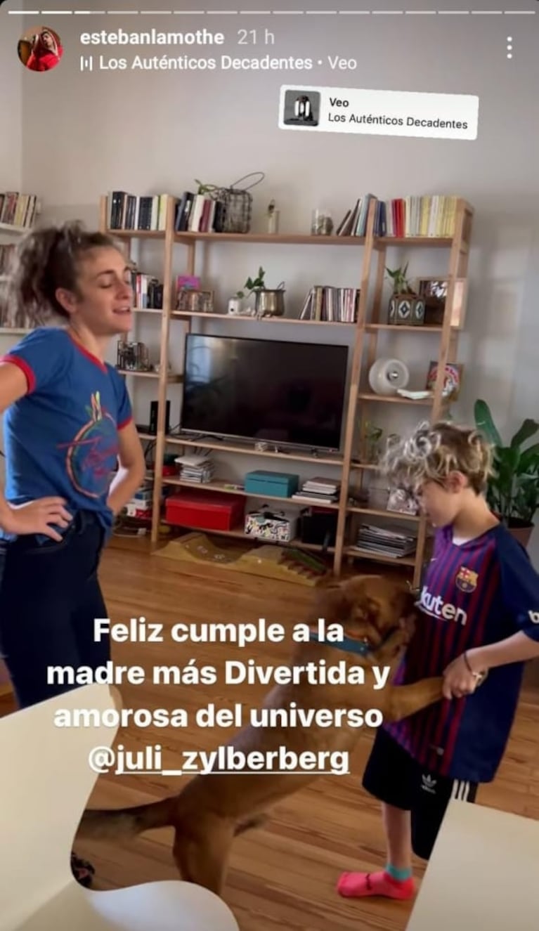 Esteban Lamothe le dedicó un cariñoso saludo de cumpleaños a su ex, Julieta Zylberberg: "La madre más amorosa de Universo"