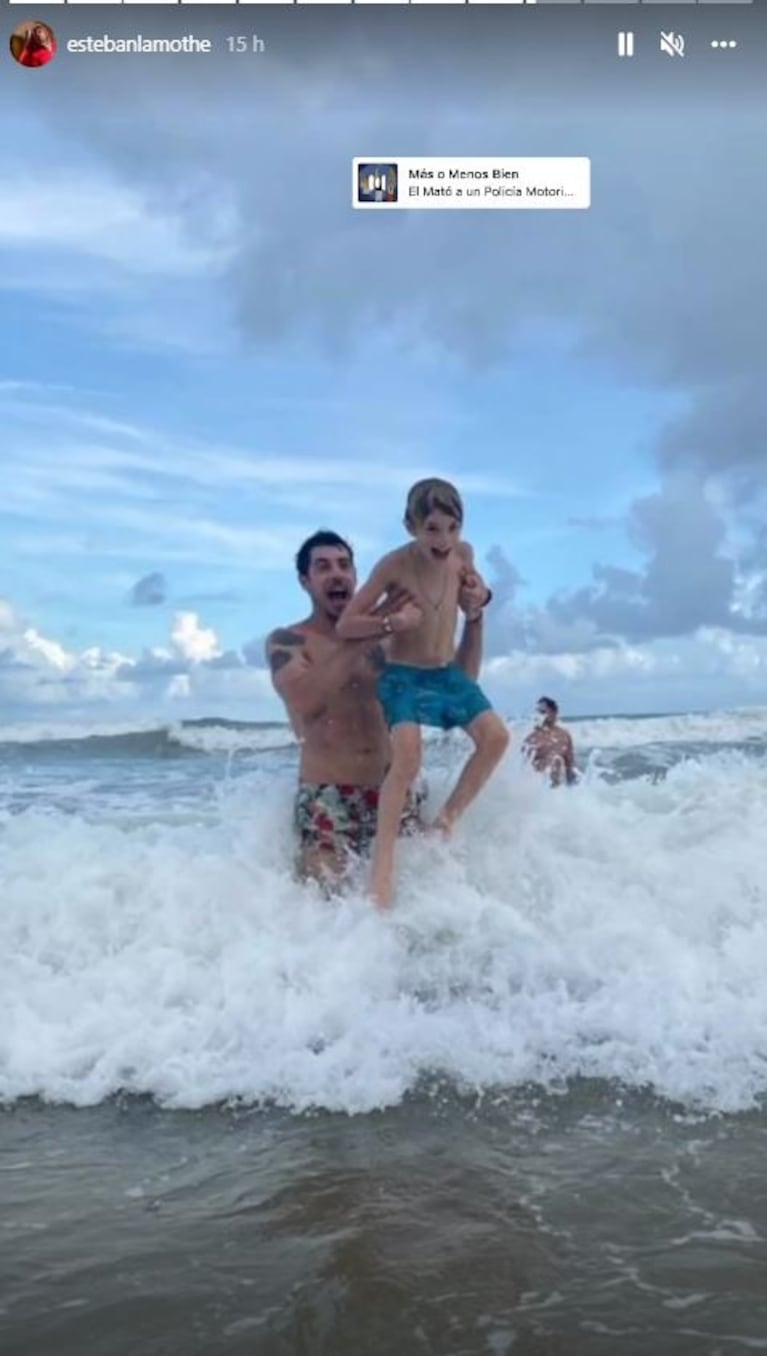 Esteban Lamothe se fue de vacaciones con su hijo tras haberse separado de Charo López